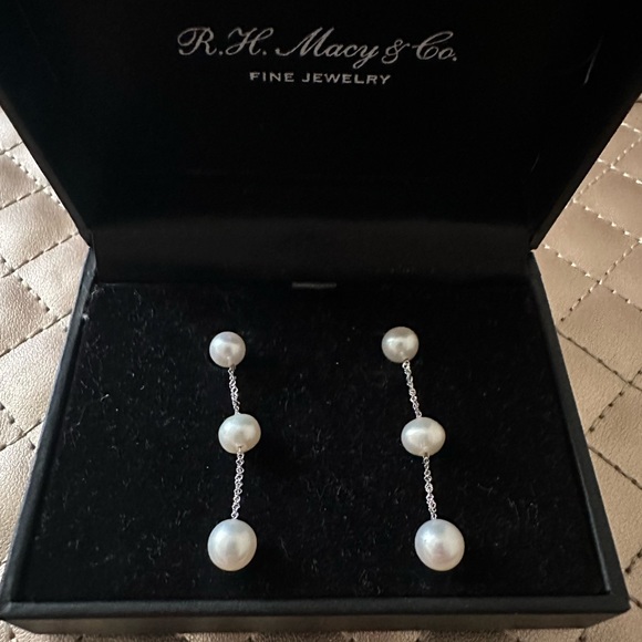 Effy 14k Pearl Earrings and Bracelet Set - Picture 2 of 4